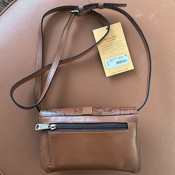 Patricia Nash Leather Crossbody Bag world map print leather - Picture 5 of 5